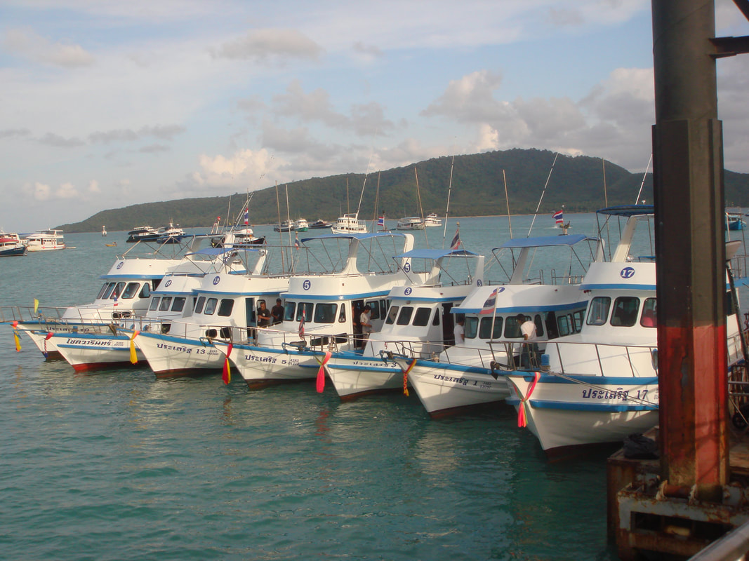 P- Series boat fleet ready to go fishing in PhuketPicture